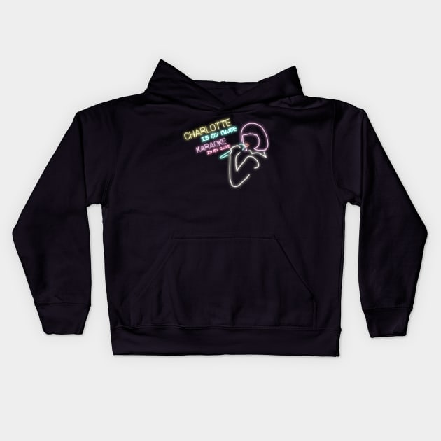 Charlotte, The Karaoke Master Kids Hoodie by guayguay